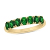 Thumbnail Image 1 of Oval Lab-Created Emerald Seven Stone Band in 10K Gold