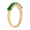 Thumbnail Image 2 of Oval Lab-Created Emerald Seven Stone Band in 10K Gold