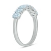 Thumbnail Image 1 of Oval Aquamarine Seven Stone Band in 10K White Gold