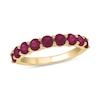 Thumbnail Image 1 of 3.5mm Lab-Created Ruby Nine Stone Band in 10K Gold