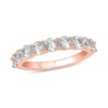 Thumbnail Image 1 of 3.5mm White Lab-Created Sapphire Nine Stone Band in 10K Rose Gold