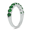 Thumbnail Image 2 of 3.5mm Lab-Created Emerald Nine Stone Band in 10K White Gold