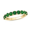 Thumbnail Image 1 of 3.5mm Lab-Created Emerald Nine Stone Band in 10K Gold