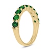 Thumbnail Image 2 of 3.5mm Lab-Created Emerald Nine Stone Band in 10K Gold