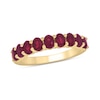 Thumbnail Image 1 of Oval Lab-Created Ruby Nine Stone Band in 10K Gold