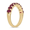 Thumbnail Image 2 of Oval Lab-Created Ruby Nine Stone Band in 10K Gold