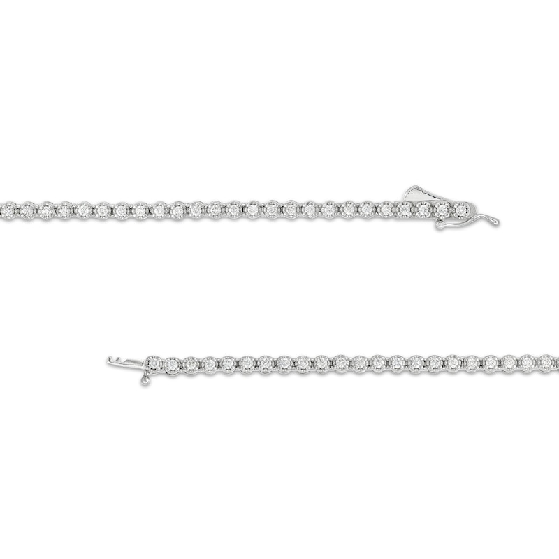 Main Image 3 of 3 CT. T.W. Certified Lab-Created Diamond Tennis Necklace in 10K White Gold (I/I1)