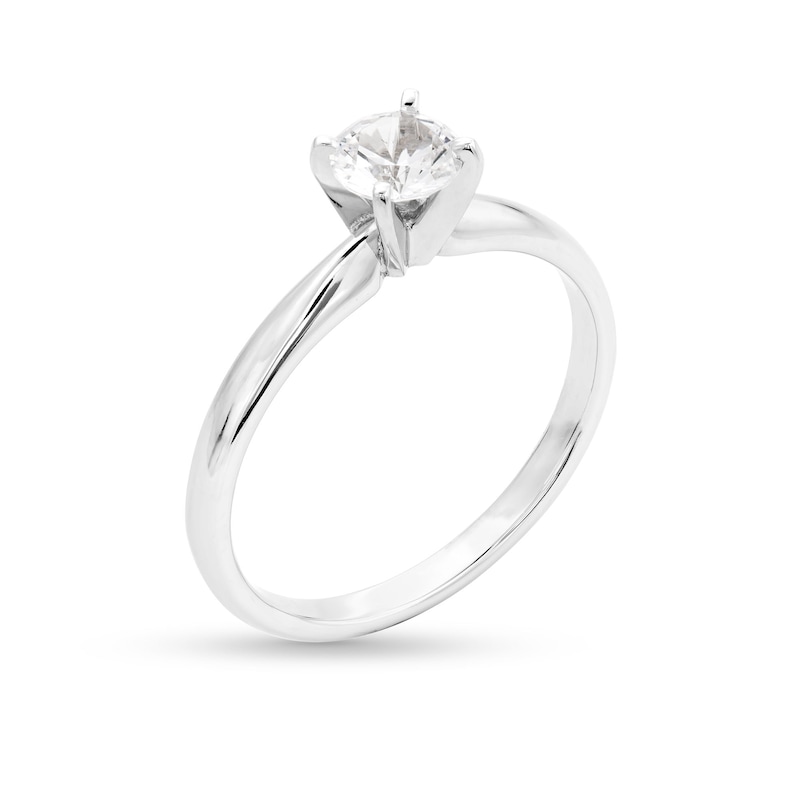 Main Image 3 of 1/2 CT. Diamond Solitaire Engagement Ring in 10K White Gold (I/I3)