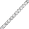 Thumbnail Image 1 of 10 CT. T.W. Certified Lab-Created Diamond Cushion Tennis-Style Bracelet in 10K White Gold (I/I1)