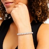 Thumbnail Image 2 of 10 CT. T.W. Certified Lab-Created Diamond Cushion Tennis-Style Bracelet in 10K White Gold (I/I1)