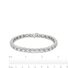 Thumbnail Image 4 of 10 CT. T.W. Certified Lab-Created Diamond Cushion Tennis-Style Bracelet in 10K White Gold (I/I1)