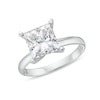 Thumbnail Image 1 of 3 CT. Princess-Cut Certified Lab-Created Diamond Solitaire Engagement Ring in 14K White Gold (I/SI2)