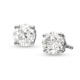 1/3 CT. T.W. Certified Lab-Created Diamond Solitaire Stud Earrings in 10K White Gold (I/SI2)