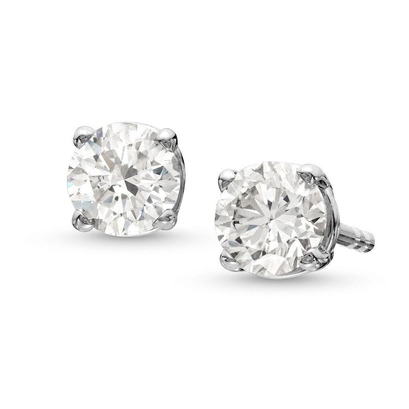 Main Image 1 of 1/3 CT. T.W. Certified Lab-Created Diamond Solitaire Stud Earrings in 10K White Gold (I/SI2)