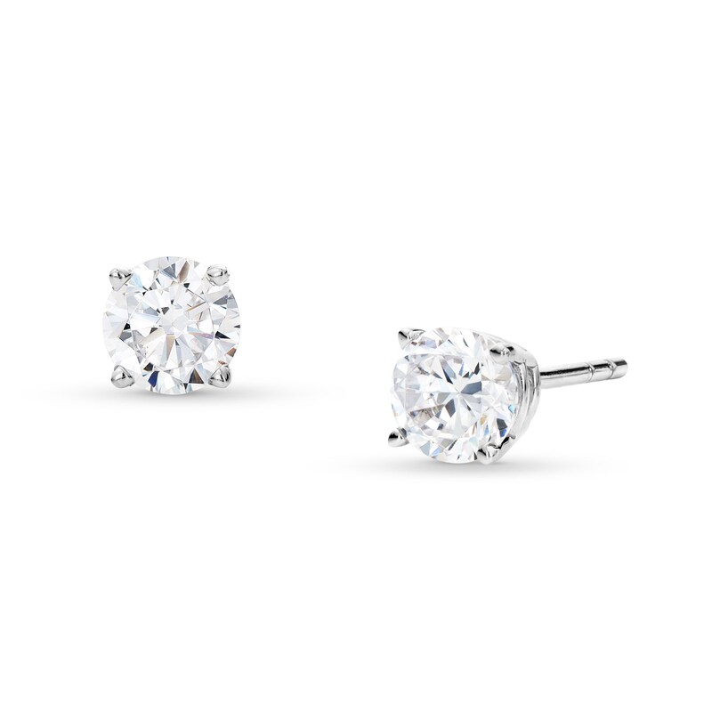 3/4 CT. T.W. Certified Lab-Created Diamond Solitaire Stud Earrings in 10K White Gold (I/SI2)