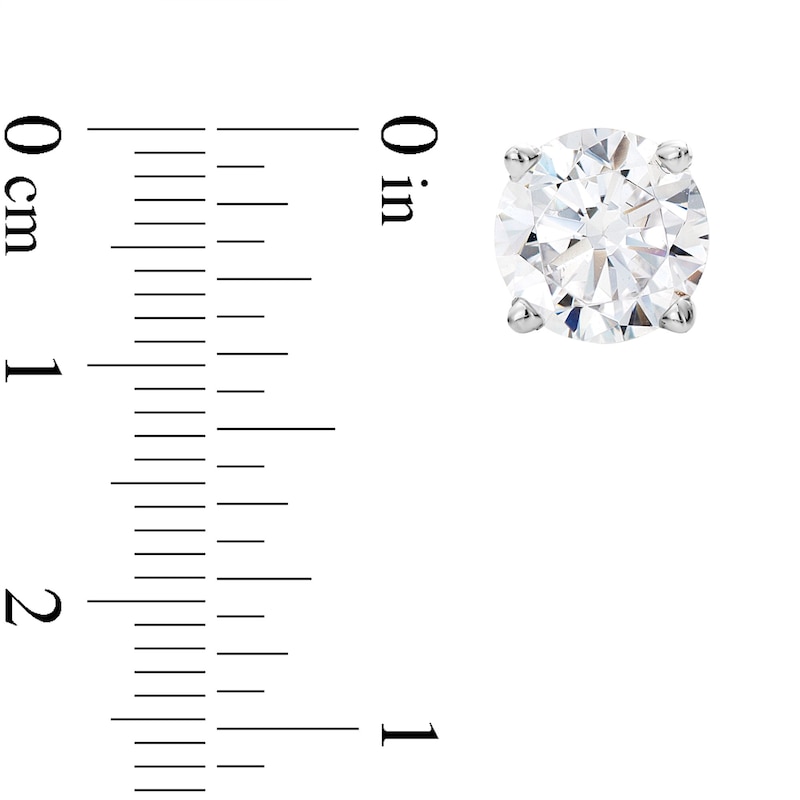 Main Image 3 of 3/4 CT. T.W. Certified Lab-Created Diamond Solitaire Stud Earrings in 10K White Gold (I/SI2)