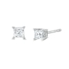 Thumbnail Image 1 of 1/3 CT. T.W. Princess-Cut Certified Lab-Created Diamond Solitaire Stud Earrings in 10K White Gold (I/SI2)