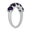 Thumbnail Image 2 of 5.0mm Amethyst Five Stone Band in 10K White Gold