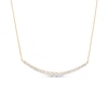 Thumbnail Image 1 of 2 CT. T.W. Journey Certified Lab-Created Diamond Curved Necklace in 14K Gold (F/SI2)