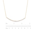 Thumbnail Image 4 of 2 CT. T.W. Journey Certified Lab-Created Diamond Curved Necklace in 14K Gold (F/SI2)