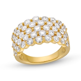 3 CT. T.W. Certified Lab-Created Diamond Scatter Multi-Row Ring in 14K Gold (F/SI2)