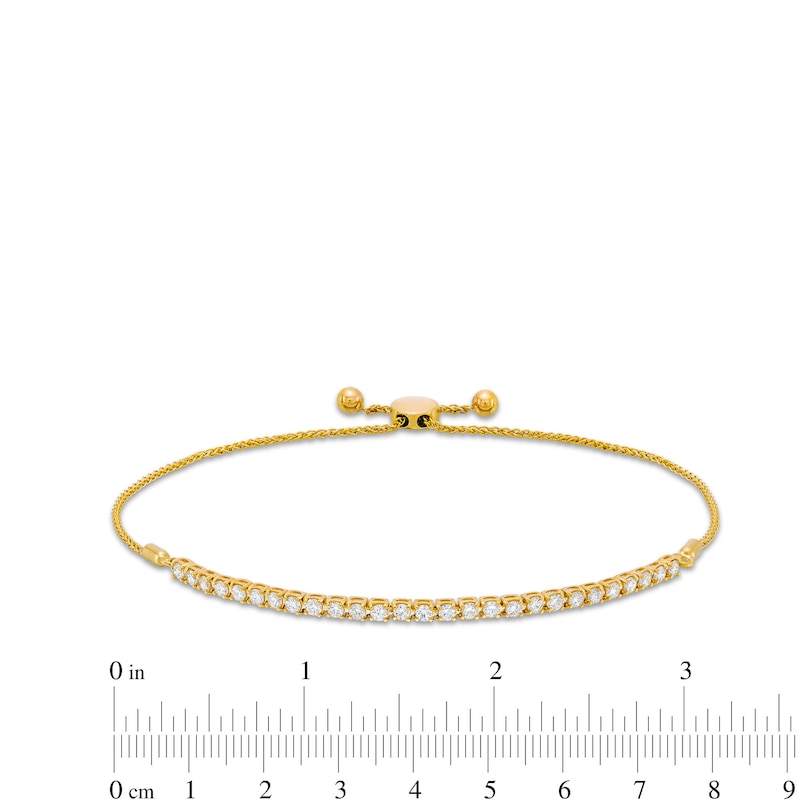 K Inital Bolo Bracelet 14K Yellow Gold 9.5