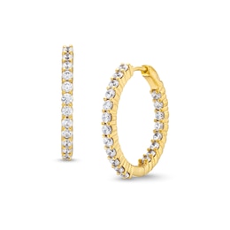 2 CT. T.W. Certified Lab-Created Diamond Inside-Out Hoop Earrings in 10K Gold (I/I1)