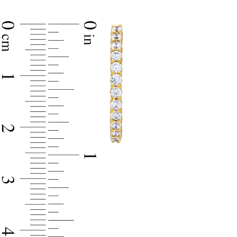 Main Image 3 of 2 CT. T.W. Certified Lab-Created Diamond Inside-Out Hoop Earrings in 10K Gold (I/I1)