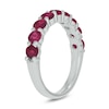 Thumbnail Image 2 of 3.5mm Lab-Created Ruby Nine Stone Band in Sterling Silver