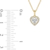 Thumbnail Image 2 of 1/6 CT. T.W. Multi-Diamond Heart Pendant in 10K Gold