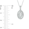 Thumbnail Image 1 of 1/4 CT. T.W. Oval Multi-Diamond Spiral Pendant in 10K White Gold