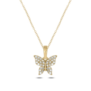 10KR Diamond Butterfly Necklace 001-165-00573 Terre Haute