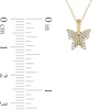 Thumbnail Image 1 of 1/6 CT. T.W. Diamond Butterfly Pendant in 10K Gold