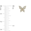 Thumbnail Image 1 of 1/3 CT. T.W. Diamond Butterfly Stud Earrings in 10K Gold