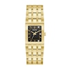 Thumbnail Image 1 of Ladies' Bulova Quadra Marc Anthony Diamond Accent Gold-Tone Watch with Black Square Dial (Model: 97P167)