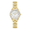 Thumbnail Image 0 of Ladies' Bulova Sutton 1/20 CT. T.W. Diamond Gold-Tone Watch with Mother-of-Pearl Dial (Model: 98R297)