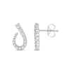 Thumbnail Image 1 of 1/2 CT. T.W. Journey Diamond Open Teardrop Stud Earrings in 10K White Gold