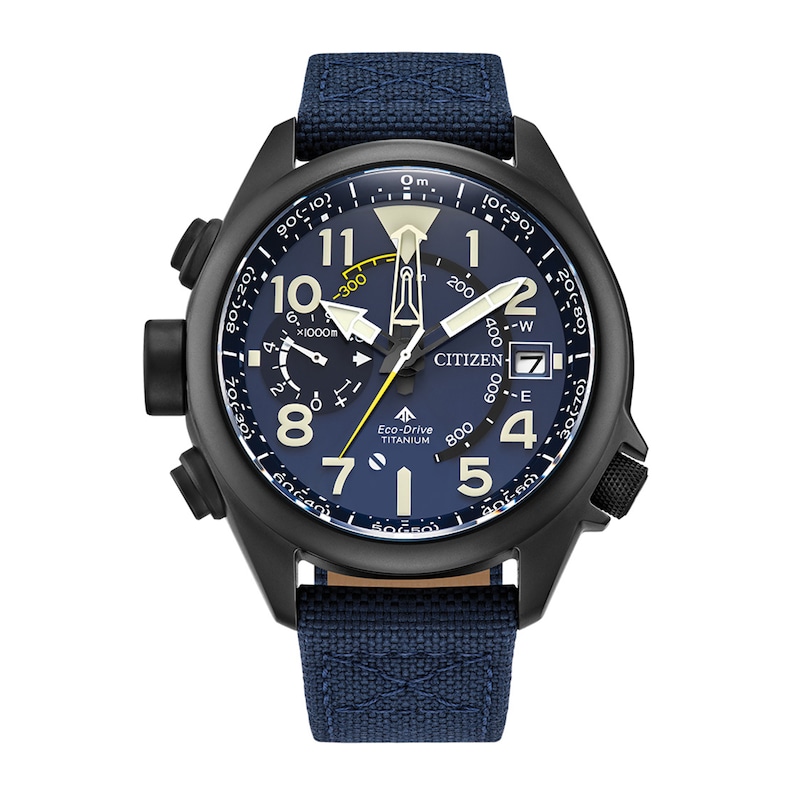 Main Image 1 of Men's Citizen Eco-Drive® Promaster Dive Dark Blue Super Titanium™ Strap Watch with Blue Dial (Model: BN4065-07L)