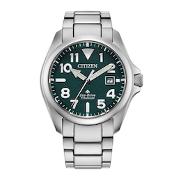 Men's Citizen Eco-Drive® Promaster Dive Super Titanium™ Watch with Green Dial (Model: BN0241-59W)