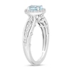 Thumbnail Image 2 of Collector's Edition Enchanted Disney Frozen 10th Anniversary Blue Topaz and Diamond Engagement Ring in 14K White Gold