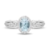 Thumbnail Image 4 of Collector's Edition Enchanted Disney Frozen 10th Anniversary Blue Topaz and Diamond Engagement Ring in 14K White Gold