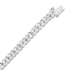 Thumbnail Image 2 of 1/10 CT. T.W. Diamond Curb Chain Bracelet in Sterling Silver - 7.25&quot;