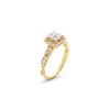 Thumbnail Image 3 of 1 CT. T.W. Quad Princess-Cut Diamond Cushion-Shaped Frame Twist Shank Engagement Ring in 14K Gold