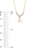 Thumbnail Image 3 of Pear-Shaped Opal and Diamond Accent Dangle Braid Necklace in 10K Gold