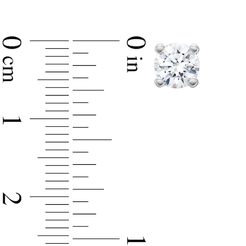 Main Image 3 of 1-1/2 CT. T.W. Certified Lab-Created Diamond Solitaire Stud Earrings in 14K White Gold (I/SI2)