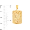 Thumbnail Image 1 of Flying Eagle Textured Dog Tag Necklace Charm in Solid 10K Gold