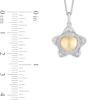 Thumbnail Image 3 of Enchanted Disney Wish 1/8 CT. T.W. Diamond Puffed Star Pendant in Sterling Silver and 10K Gold - 19&quot;