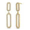 Thumbnail Image 1 of Diamond-Cut Paper Clip Double Drop Earrings in 14K Two-Tone Gold