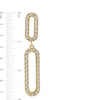 Thumbnail Image 3 of Diamond-Cut Paper Clip Double Drop Earrings in 14K Two-Tone Gold