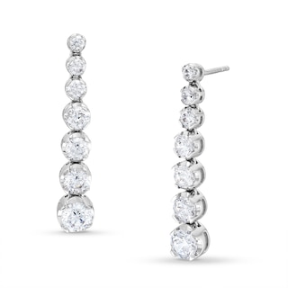 Downtown Diamond Drop Earrings 14K White